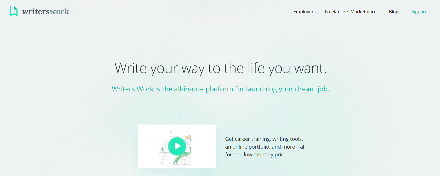 Writers Work é uma plataforma para encontrar empregos freelance de marketing de conteúdo.