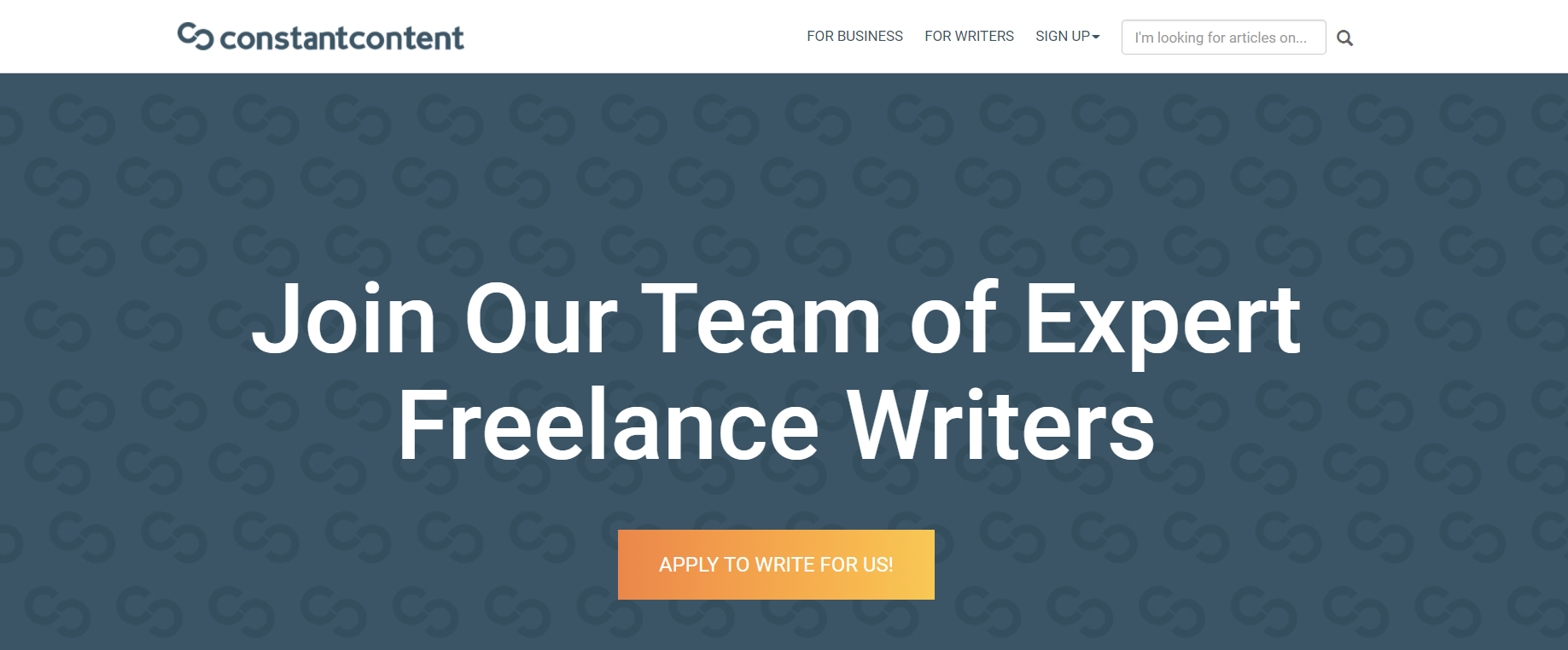 Encontre marketing de conteúdo freelance com Constant Content.