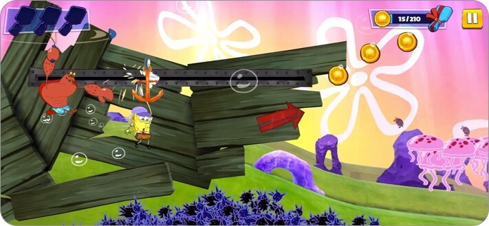 spongebob patty perseguição apple arcade game screenshot