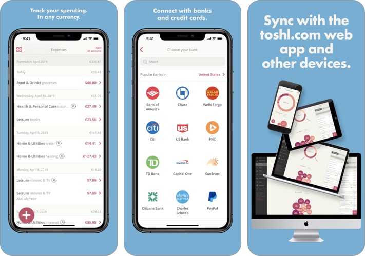 Toshl Finance-Captura de tela do melhor aplicativo de orçamento para iPhone e iPad