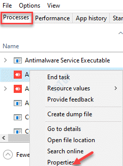Task Manager Processes Right Click Properties