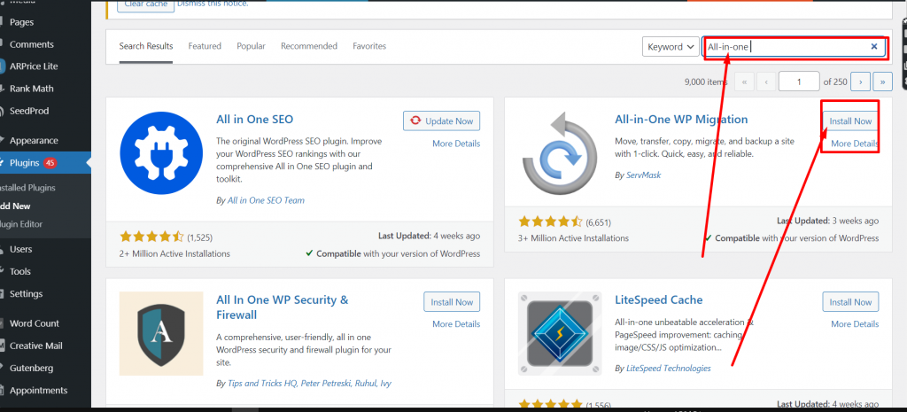 Os 10 melhores plug-ins de migração do WordPress: análise detalhada e avaliações 4 Screenshot 1 1 Os 10 melhores plug-ins de migração para WordPress: análise detalhada e comentários