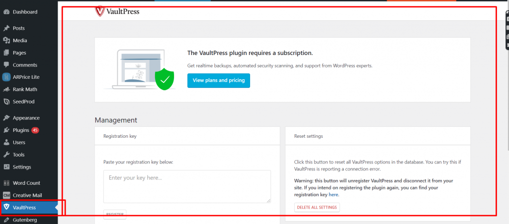 Best 10 WordPress Migration Plugins: Detailed analysis and Reviews 25 vaultpress 2 Best 10 WordPress Migration Plugins: Detailed analysis and Reviews