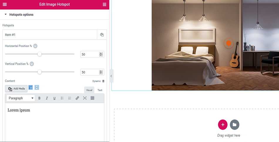 Widgets de ponto de acesso de imagem para Elementor