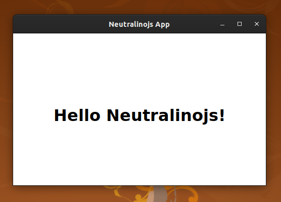 Um exemplo de aplicativo criado com Neutralinojs