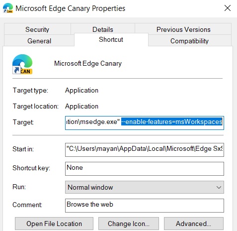 Edge properties