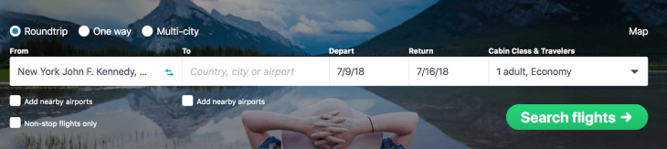 Skyscanner Exemplo