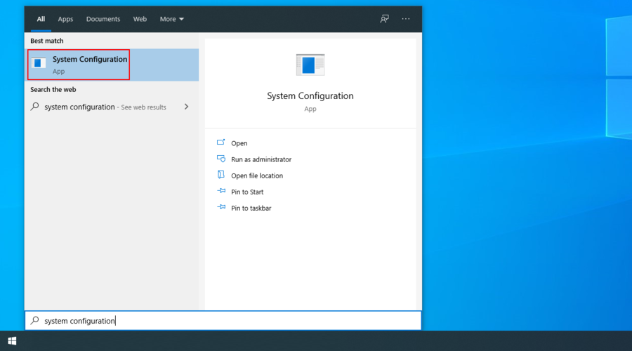 O Windows 10 mostra como acessar o aplicativo de configuração do sistema no menu de pesquisa