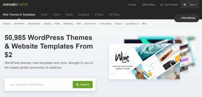 ThemeForest Website Marketplace