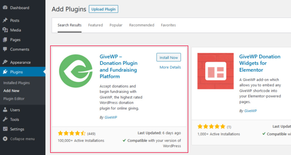 Instalando e configurando GiveWP