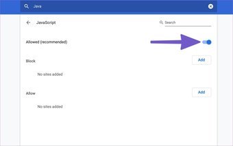 Ativar javascript