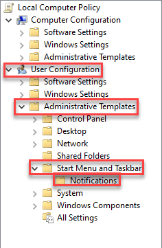 Configuração do usuário Min