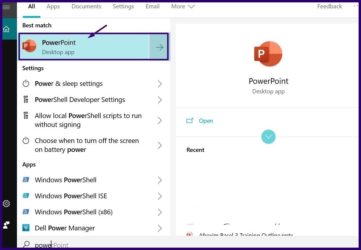 Ícones do PowerPoint da Microsoft etapa 1