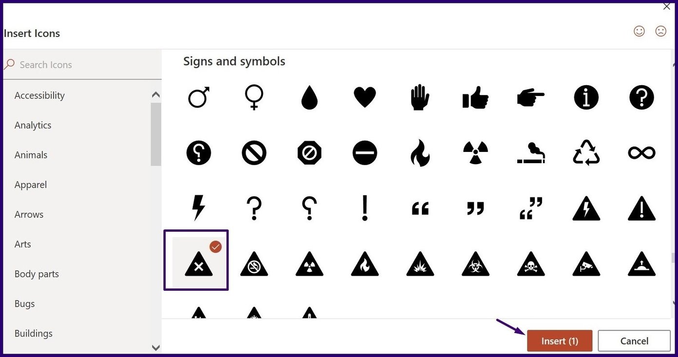 Ícones do PowerPoint da Microsoft etapa 4