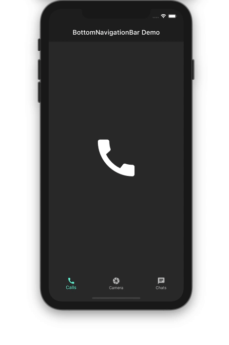 Navegação inferior funcionando