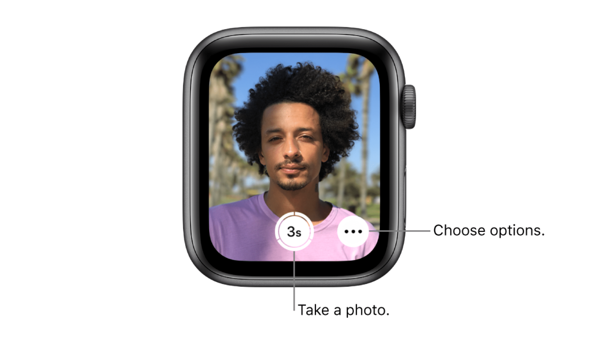 apple watch controlar a câmera do iphone