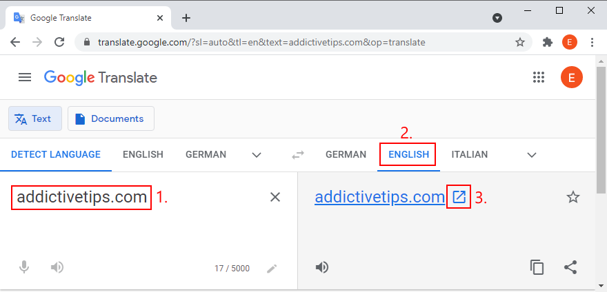 how to translate a website using Google Translate