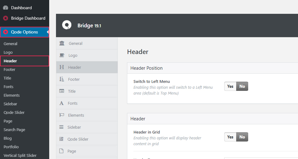 Qode Options Header