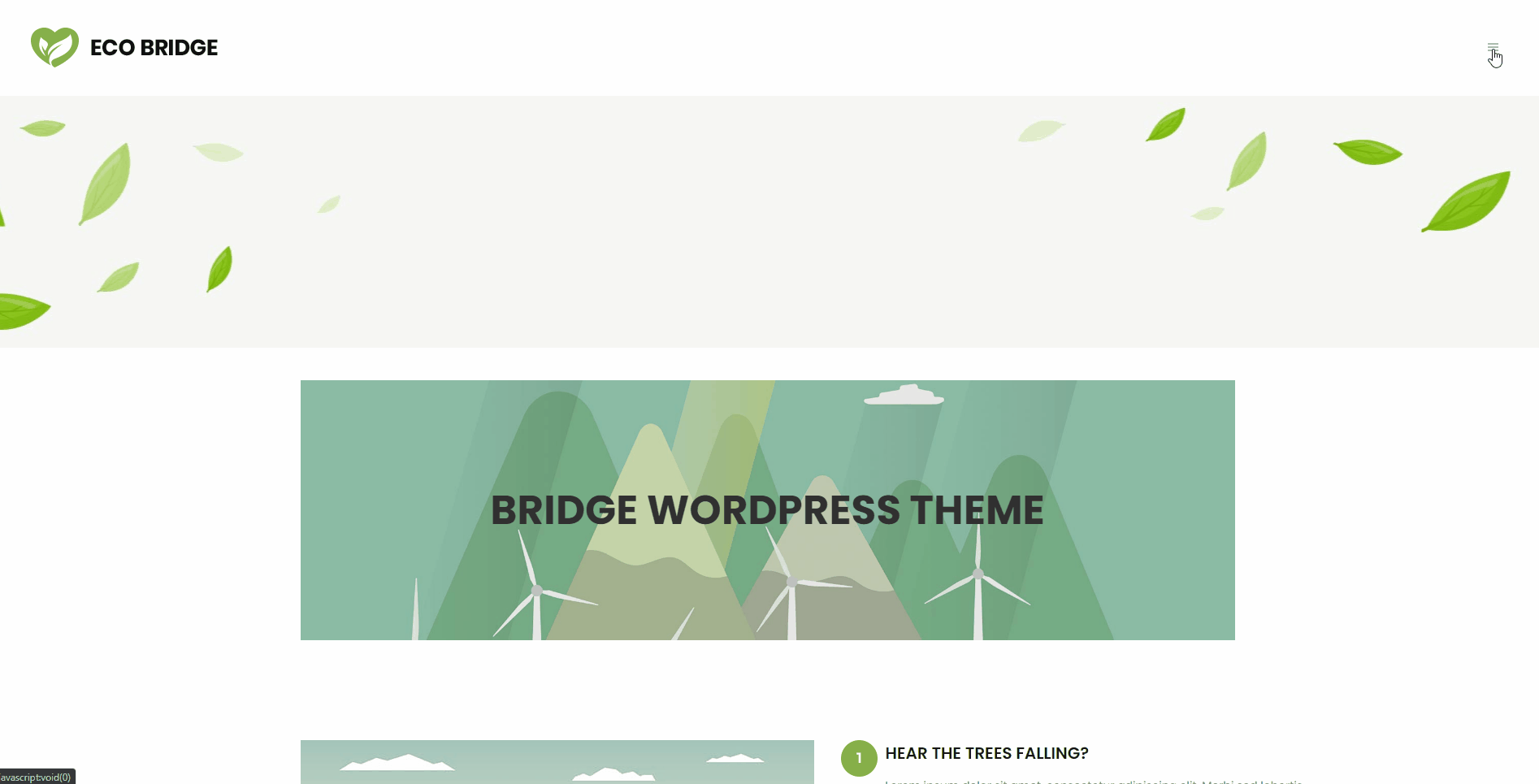 Bridge Fullscreen Menu