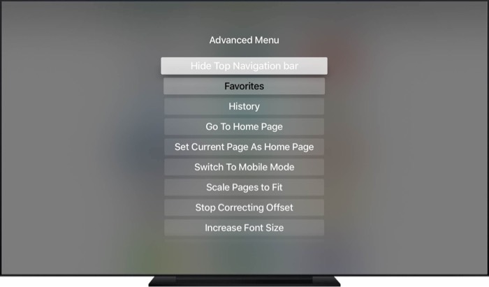 Como usar o navegador da web em Apple TV