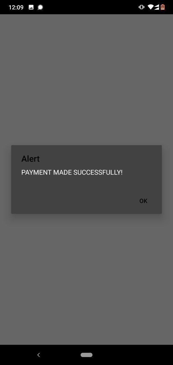 Payment Success Alert