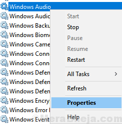 Propriedades de áudio do Windows Min