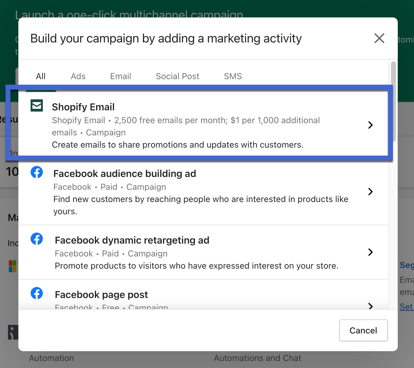 marketing emails