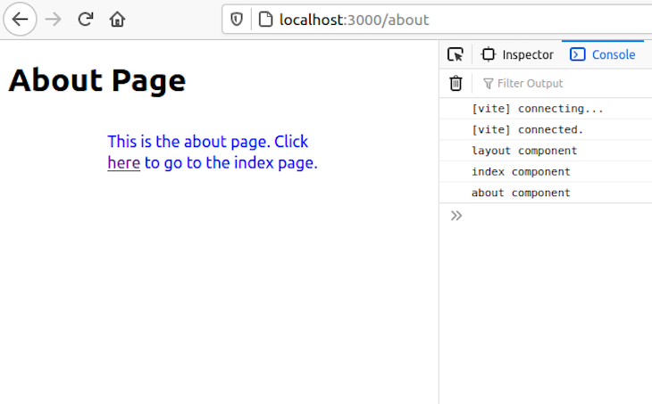 Os logs da página Sobre mostram o anúncio ded Sobre a linha de componentes