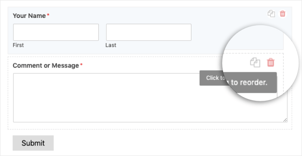 delete form field from wpforms