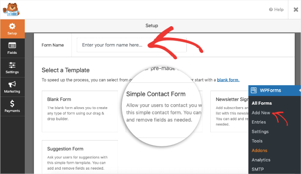 wpforms simple contact form