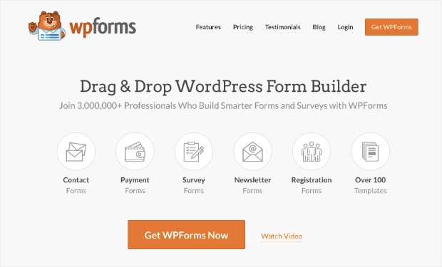 WPForms homepage