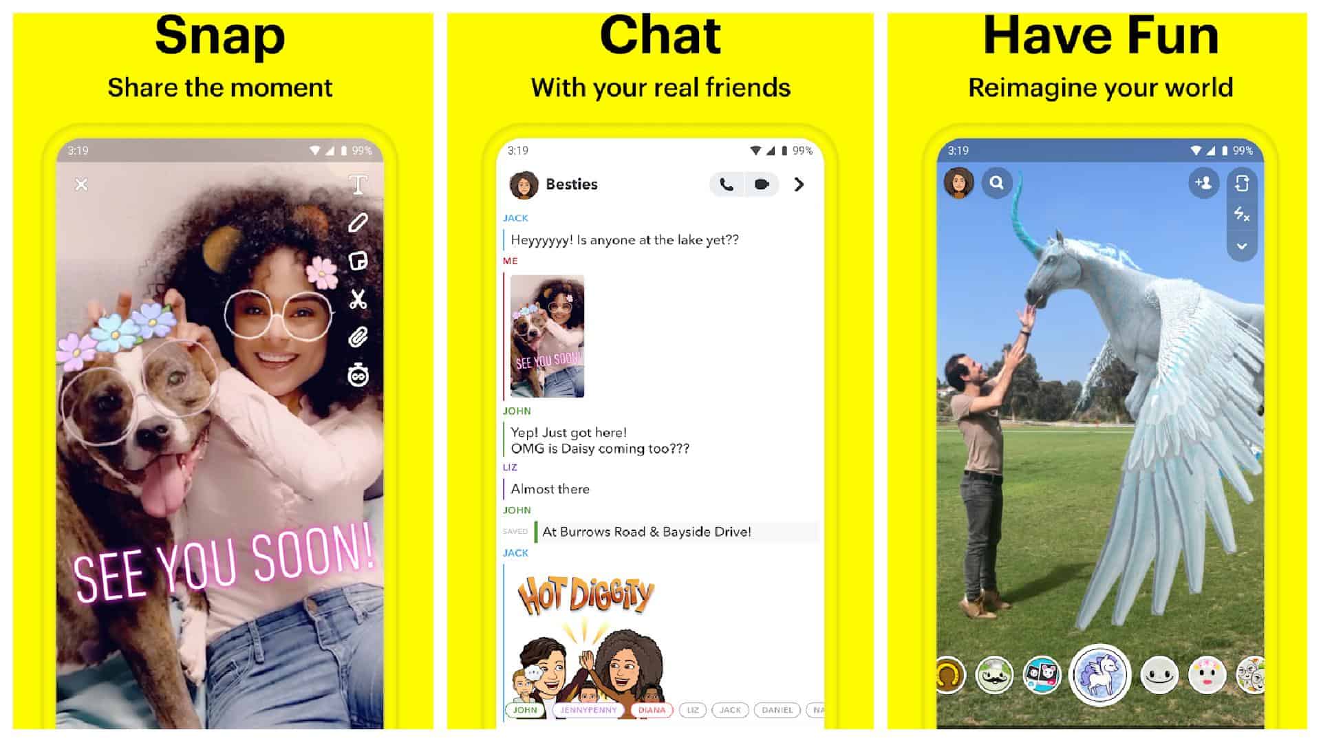 Snapchat app grid 1