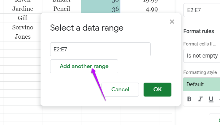 Guia para usar a formatação condicional no Planilhas Google 6