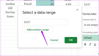 Guia para usar a formatação condicional no Google Folhas 6