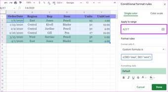 Guide to Using Conditional Formatting in Google Sheets 9