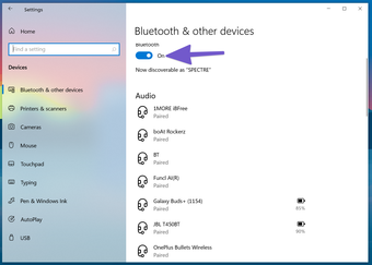 Ativar bluetooth no dispositivo