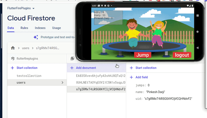 FlutterFire Cloud Firestore Pl ugin Exemplo