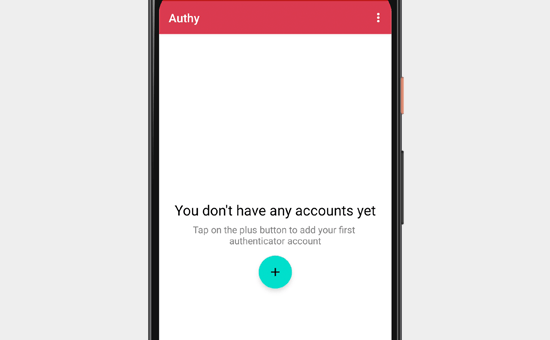 Adicionar conta em seu autenticador app