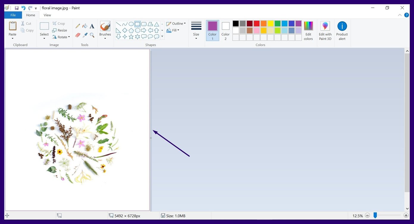 Adicionar bordas usando o passo 11 do microsoft paint