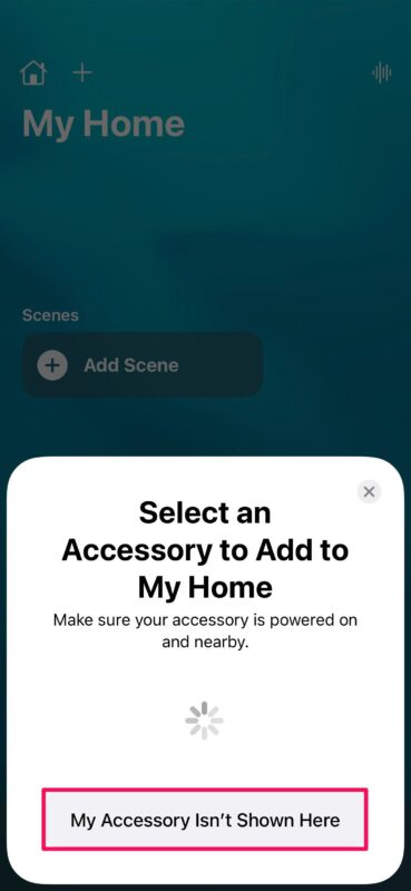 Como adicionar um acessório HomeKit sem código QR