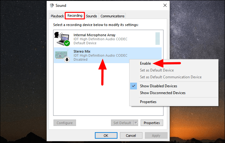 Como Ativar A Opção De Mixagem Estéreo Ausente No Windows 10 Br Atsit 3055