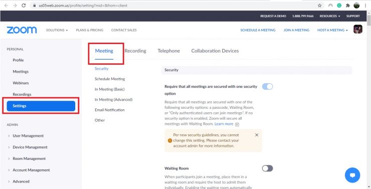 Criptografia de ponta a ponta com zoom