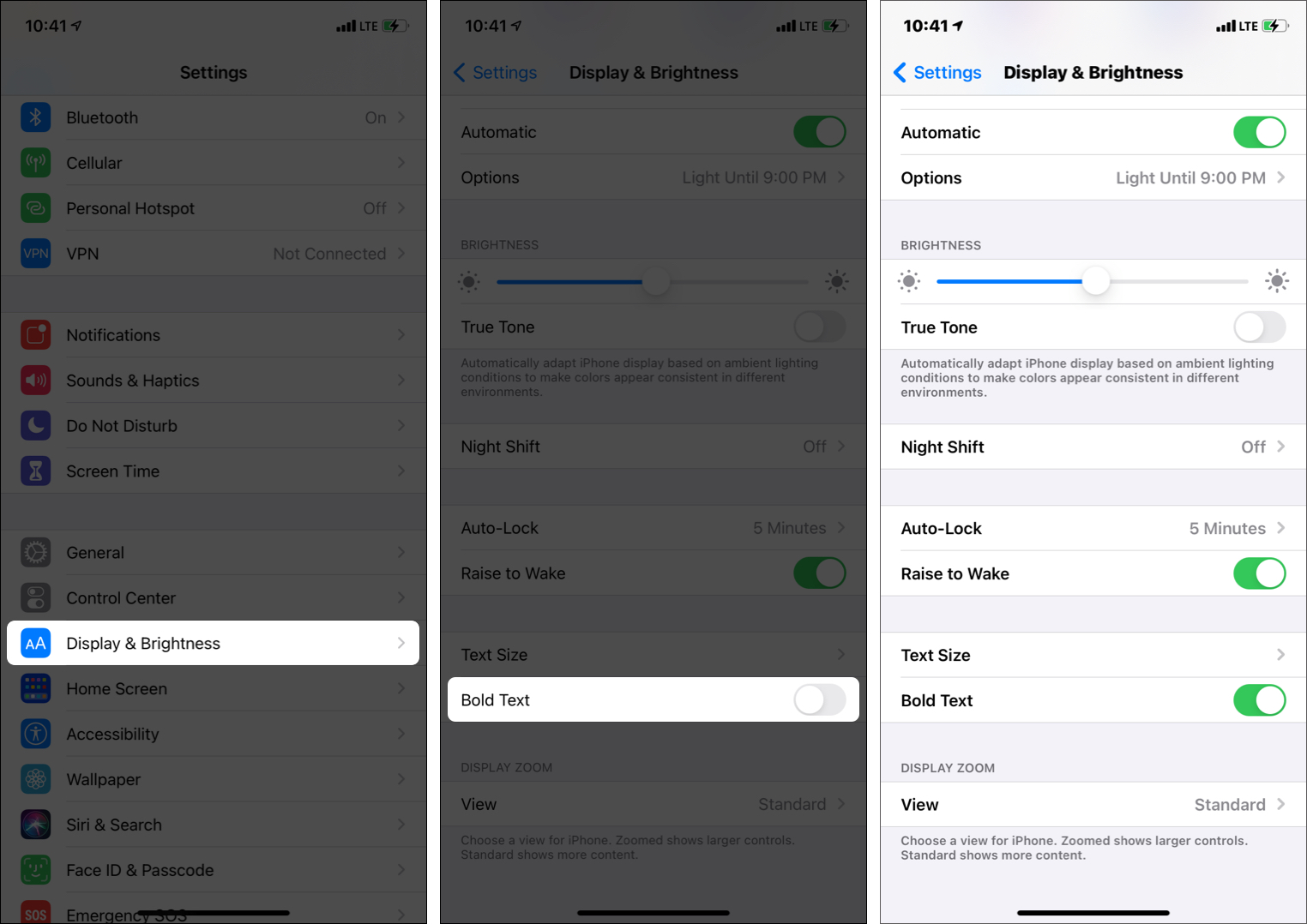 Como tornar as fontes do iPhone em negrito