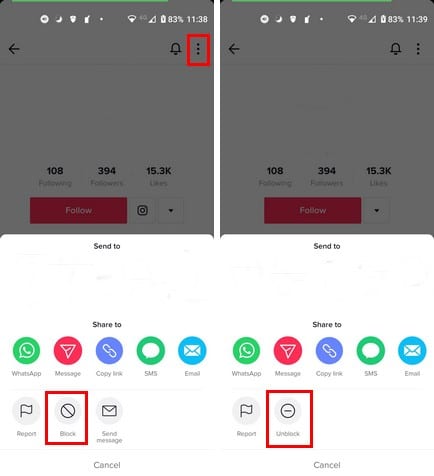 Tiktok Block option