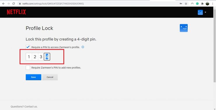 Adicionar número PIN