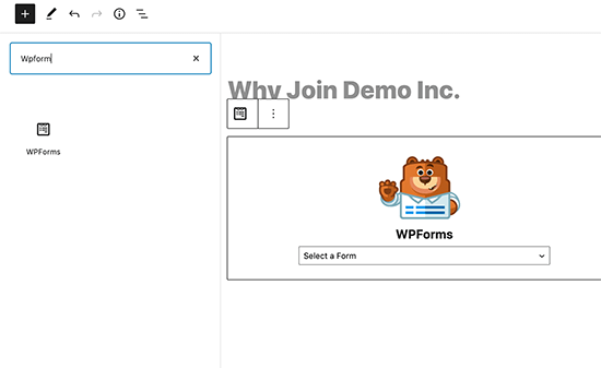 bloco WPForms