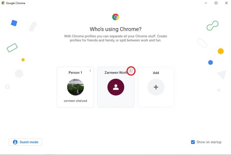 Excluir perfil do Chrome