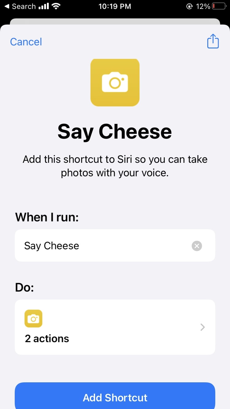 Shortcuts Say Cheese