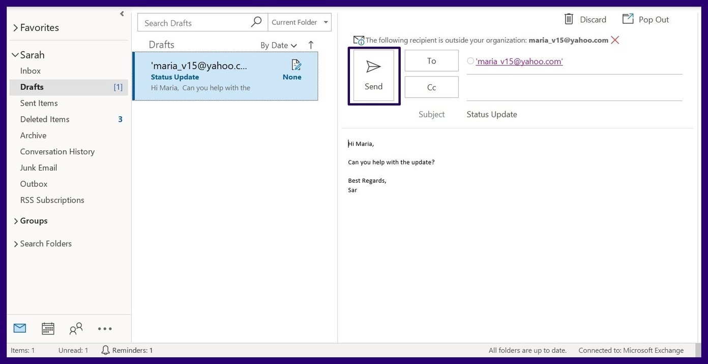Fix mail stuck in outlook outbox step 17
