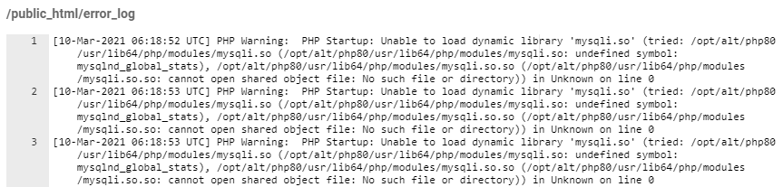 Conteúdo do arquivo error_log.